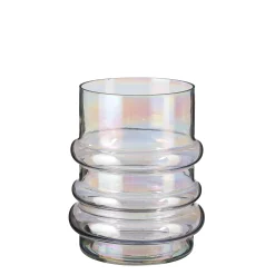 Riga vaas glas parelmoer - h22xd18cm