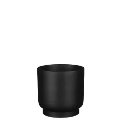 Riva pot rond zwart - h14xd15cm