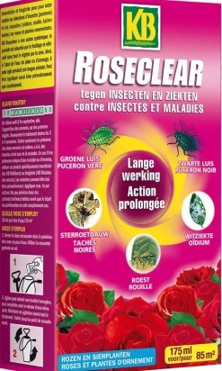 Roseclear tegen insecten en ziekten