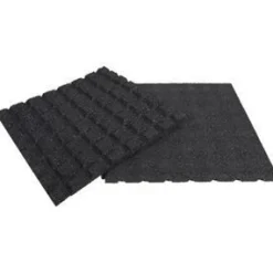 Rubberen tegel zwart 100x100x2,5cm