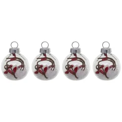Set van 4 kerstballen