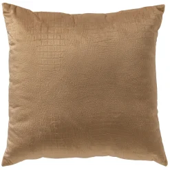 Sierkussen croco tobacco brown