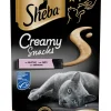 Snacks voor katten |sheba creamy snack 4x12g zalm