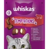Snacks voor katten |whiskas temptations rund 60g