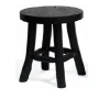 Stool teak black d15h17cm