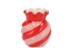 Sweety rood/roze vaas snoep 13x13