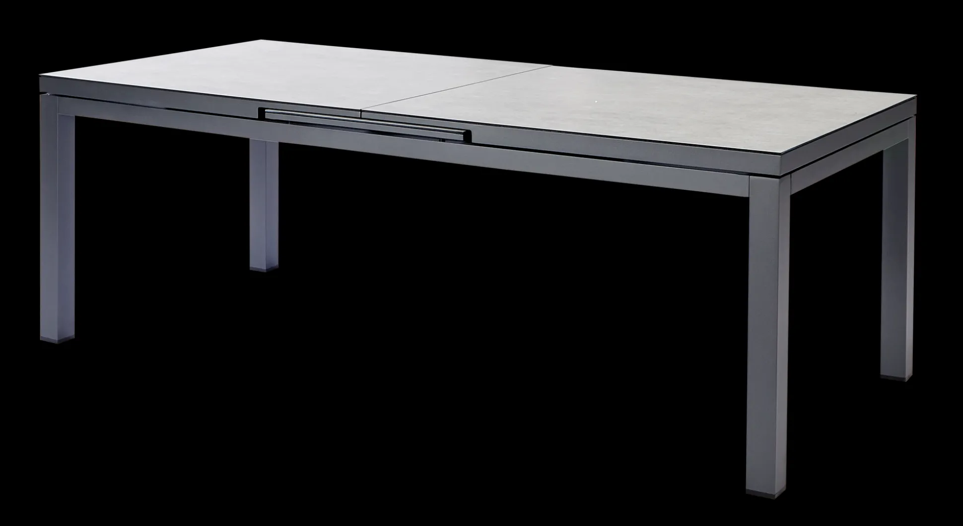 Tafel Albin 220-280x100cm antraciet/keramiek