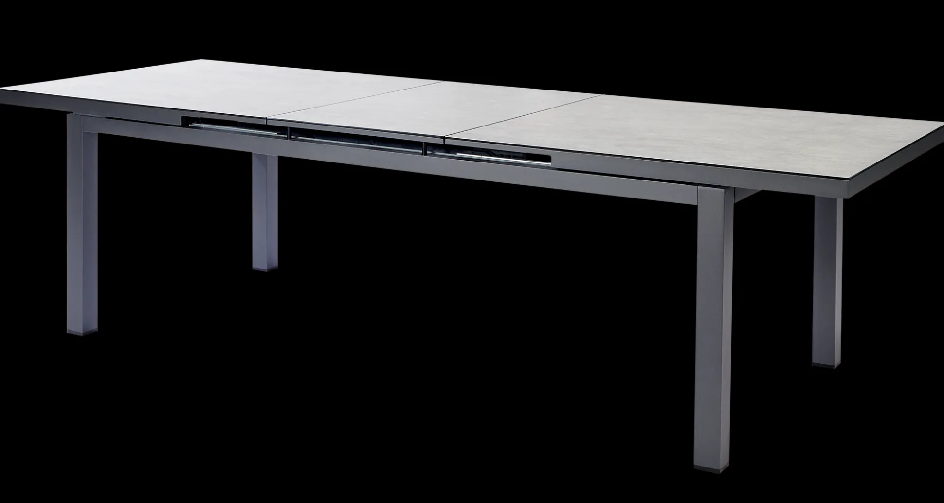 Tafel Albin 220-280x100cm antraciet/keramiek