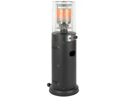 Terrasverwarmer gas Lounge zwart met wielen