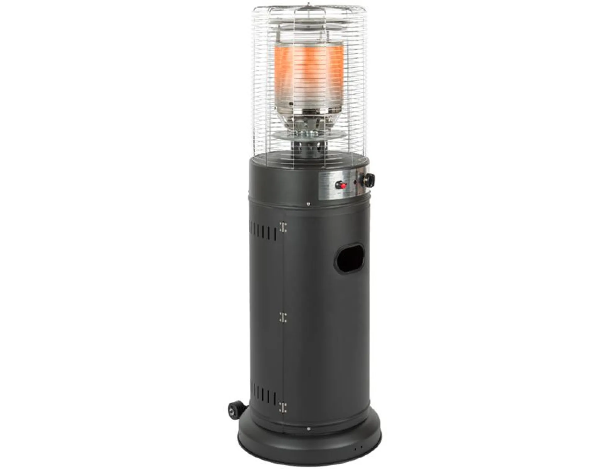 Terrasverwarmer gas Lounge zwart met wielen