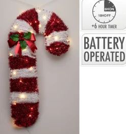 Tinsel candy cane 30led