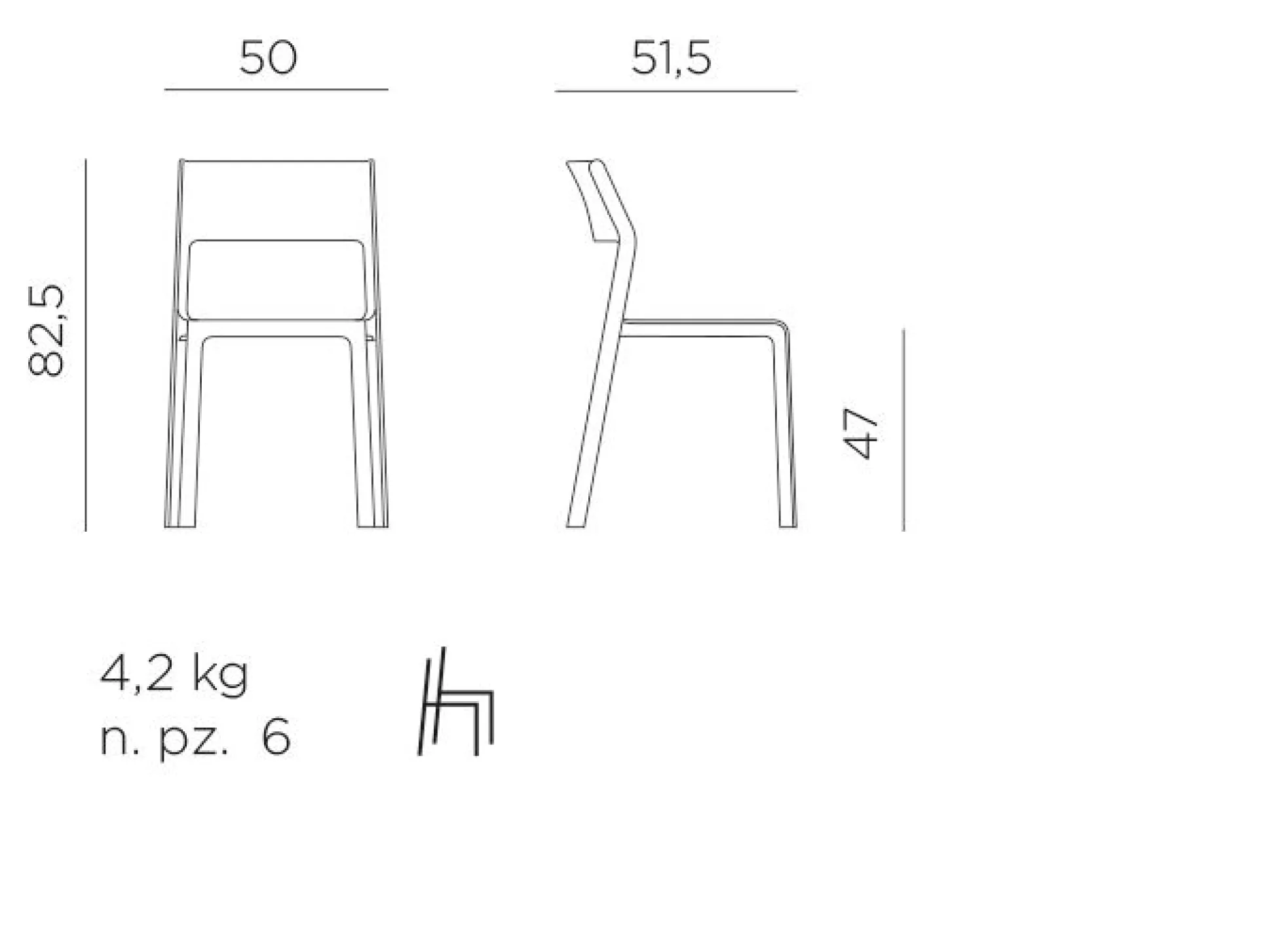Trill bistrot chair agave