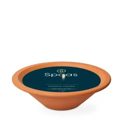 Tuinkaars Royal flame in terracotta schaal 13u - ivoor