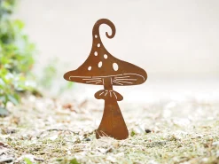 Tuinsteker paddenstoel met krul