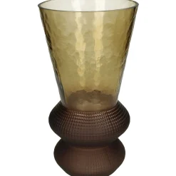 Vaas glas bruin 15.5x15.5x30cm