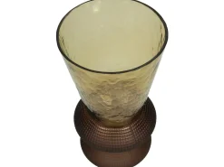 Vaas glas bruin 15.5x15.5x30cm