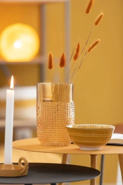 Vaas glas oranje medium