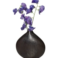 Vaas glas zwart 23.5x7x21.5cm