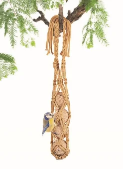 Vetbolhouder macrame tess