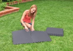 Vloerbeschermer grijs 50x50cm, 8 stuks