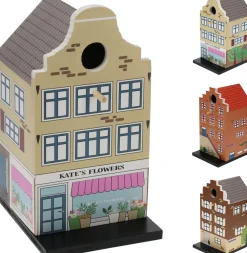 Vogelhuis hout 15x12x23cm 3ass