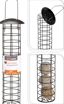Vogelvoerhouder metaal 9x35cm