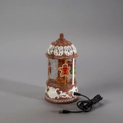 Waterspinner caroussel peperkoekfiguurtjes led warmwit voor binnen