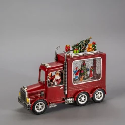 Waterspinner truck met kerstman led warmwit voor binnen