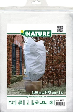 Winterafdekhoes 75cmx1,5m wit 2 stuks