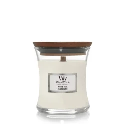 Woodwick Geurkaars white teak mini