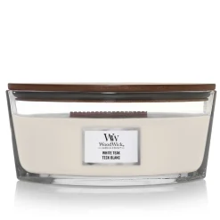 Woodwick Geurkaars white teak ellipse