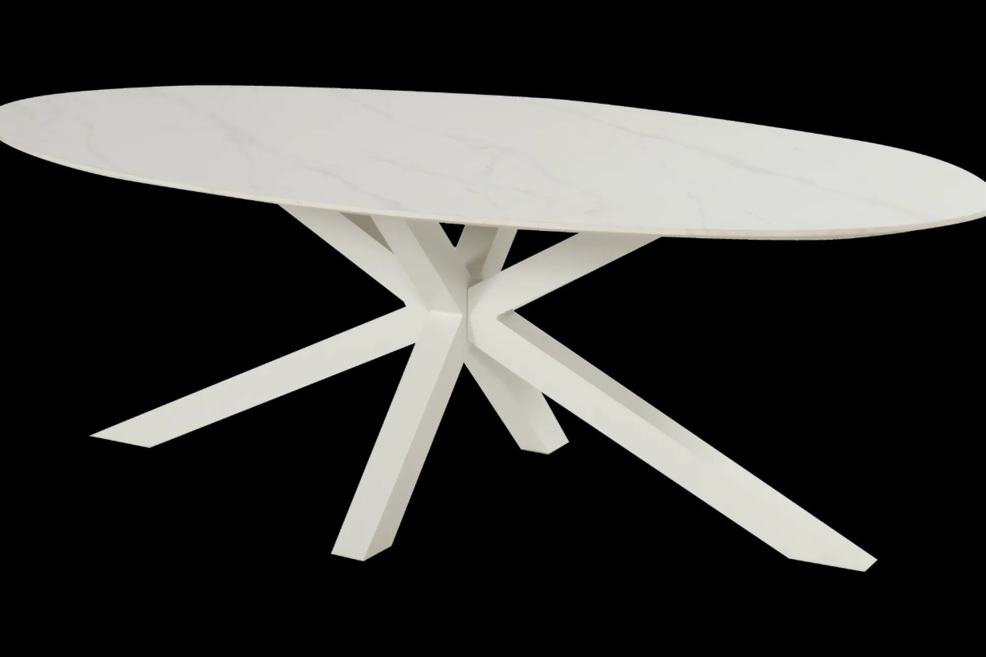 Xander tafel ovaal wit