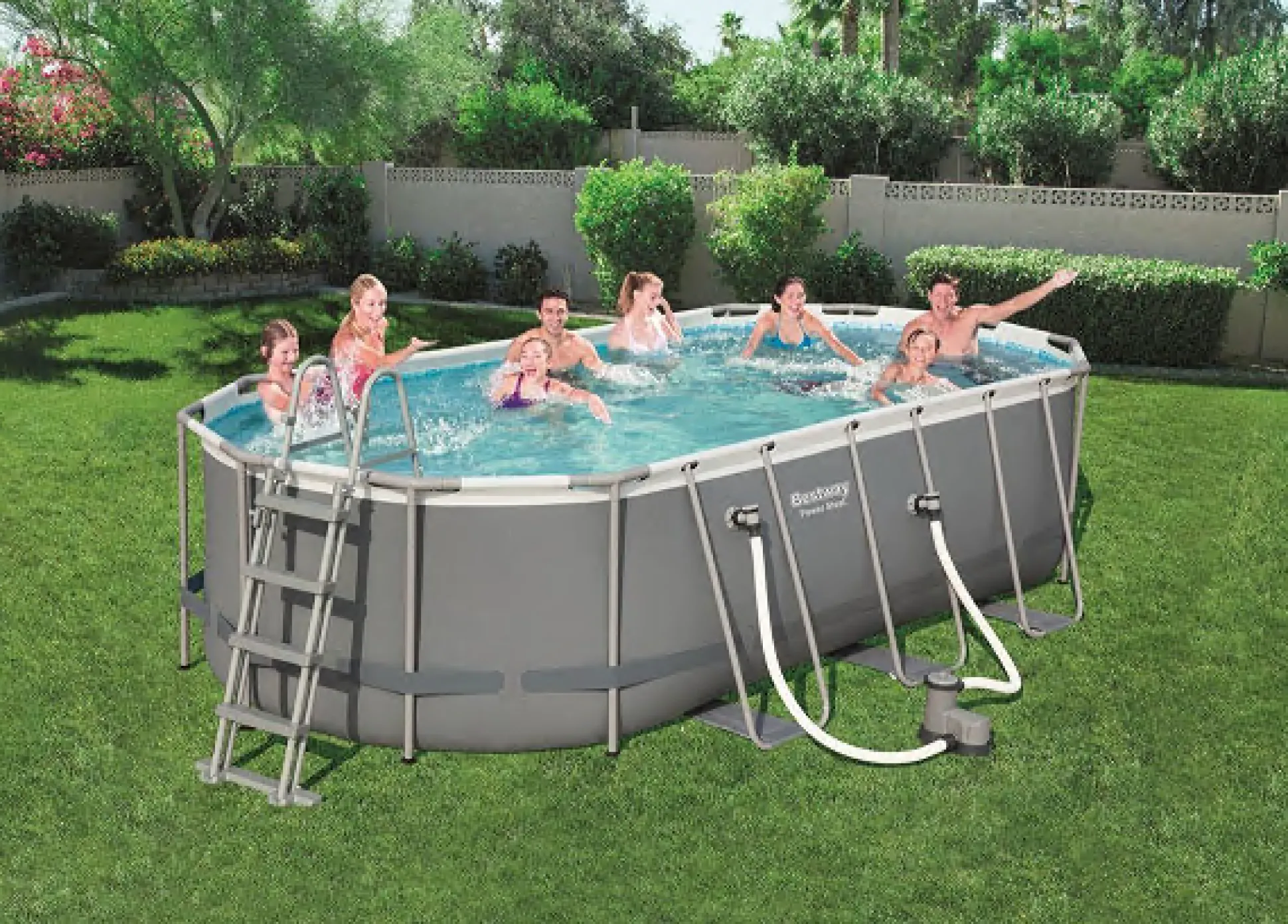 Zwembad Power Steel oval pool set